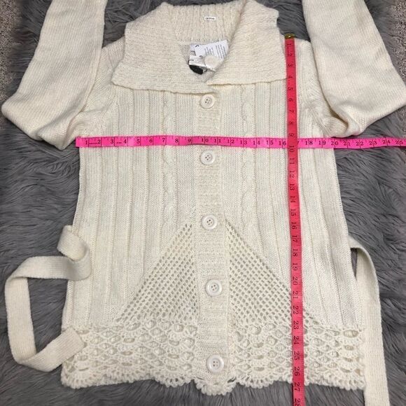 𝅺🆕 Carducci Woolblend Ivory sweater Cardigan - Picture 9 of 9